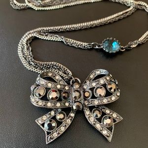 Betsey Johnson Long Bow Necklace